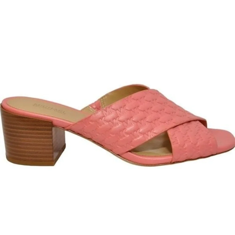 MICHAEL KORS Colleen Mule Sandal Embossed Faux Leather NEW IN‎ BOX, 9.5